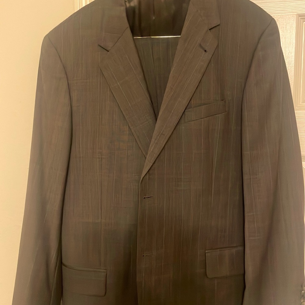 Joseph Abboud brown plaid suit